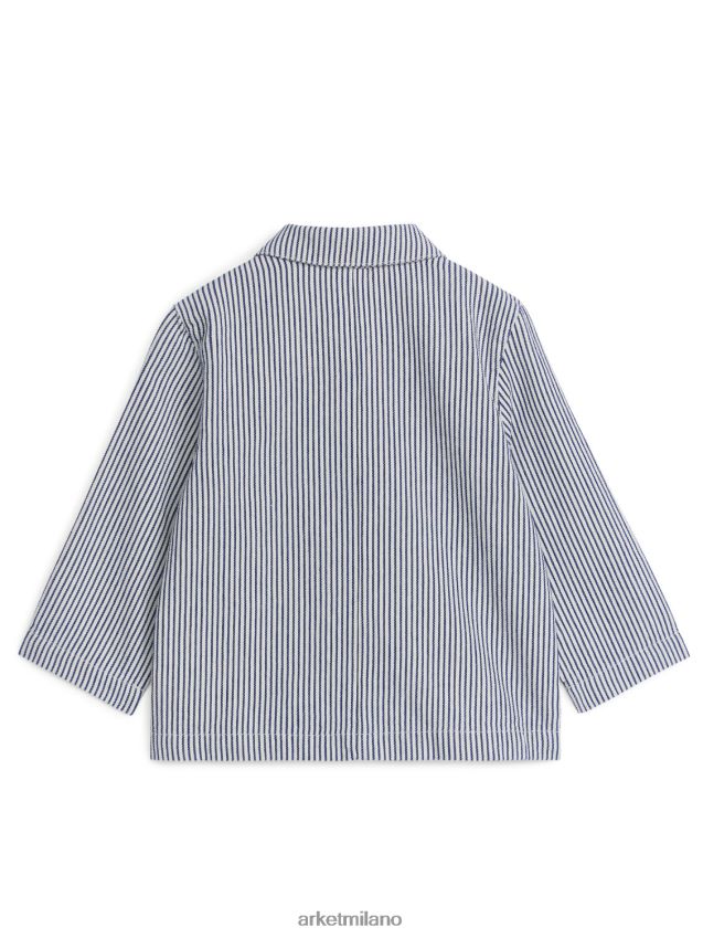 vestiario esso ARKET bambini sovracamicia in twill blu bianco 6F0F6L1500