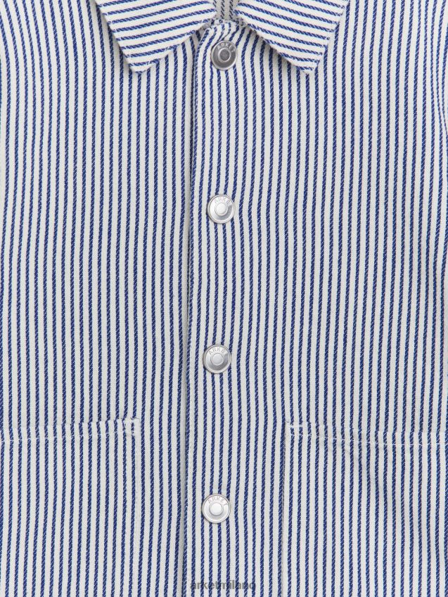 vestiario esso ARKET bambini sovracamicia in twill blu bianco 6F0F6L1500
