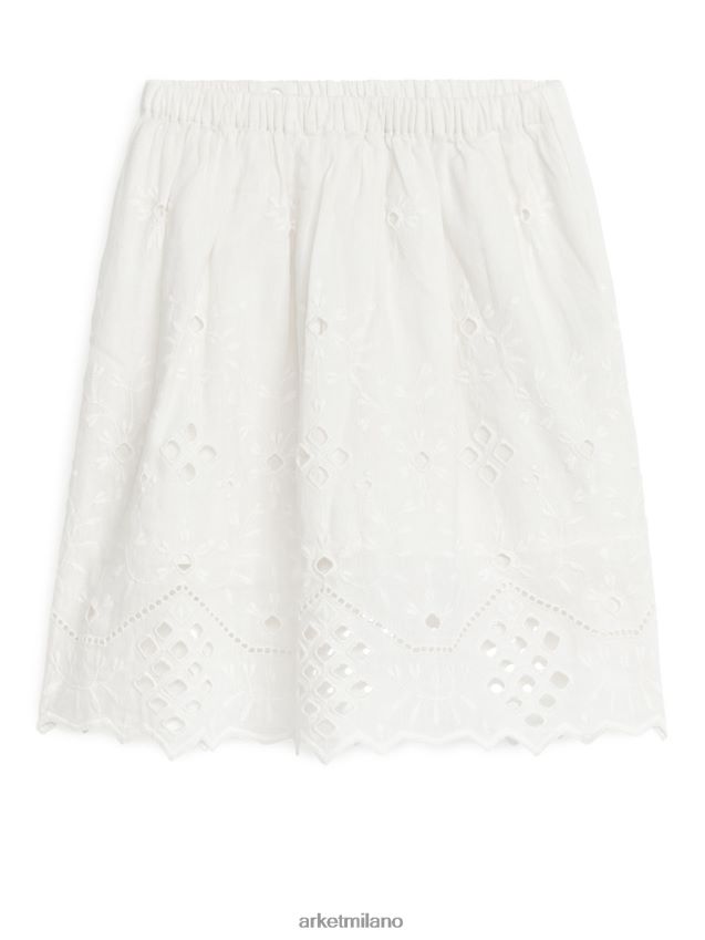 vestiario esso ARKET bambini Gonna midi in sangallo bianco 6F0F6L1383