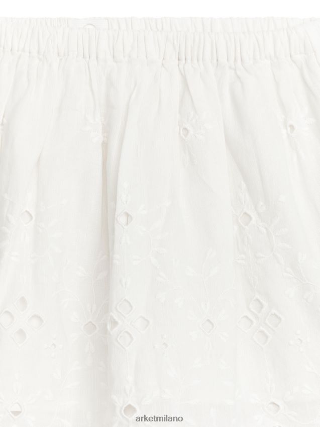 vestiario esso ARKET bambini Gonna midi in sangallo bianco 6F0F6L1383