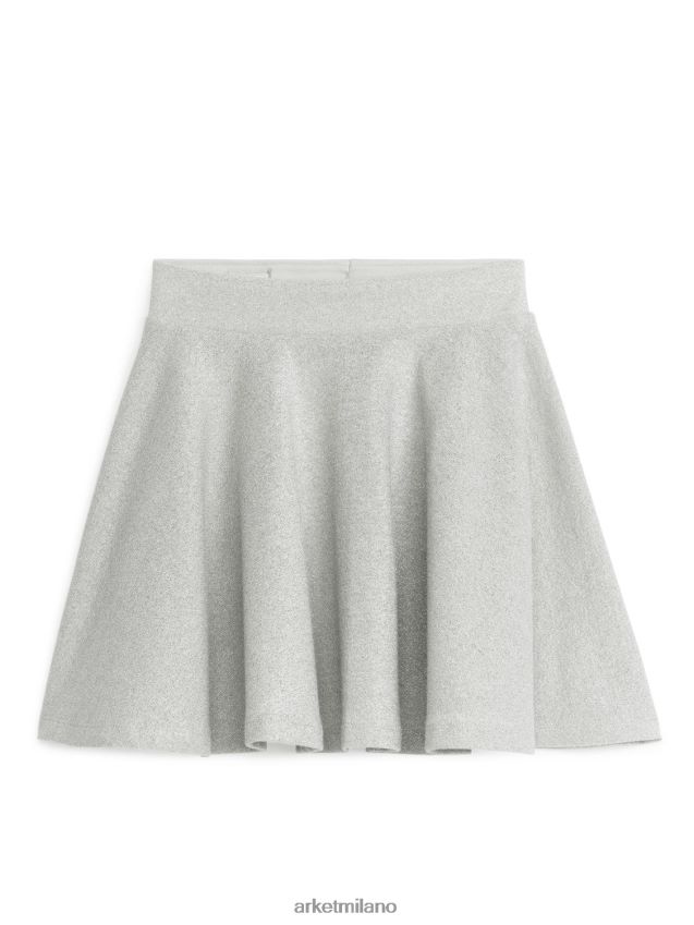 vestiario esso ARKET bambini gonna glitterata argento 6F0F6L1386