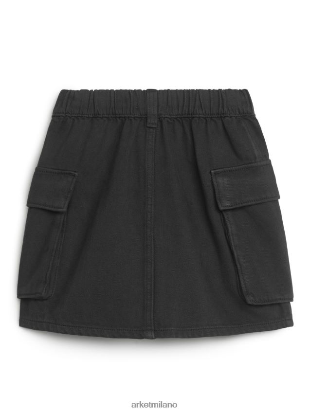 vestiario esso ARKET bambini minigonna pratica in tessuto nero 6F0F6L1388