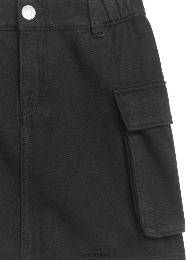 vestiario esso ARKET bambini minigonna pratica in tessuto nero 6F0F6L1388
