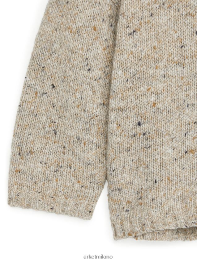 vestiario esso ARKET bambini maglione in lana neps beige melange 6F0F6L1622
