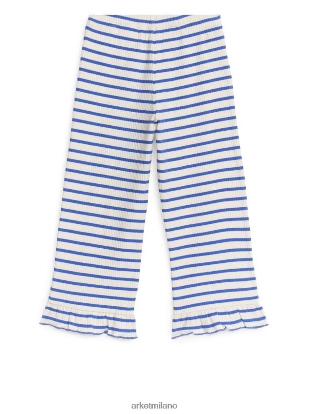 vestiario esso ARKET bambini Pantaloni in jersey con volant blu/strisce 6F0F6L1558