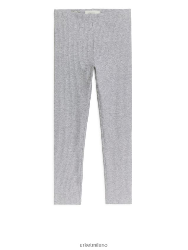 vestiario esso ARKET bambini leggings in jersey a costine grigio melange 6F0F6L1592