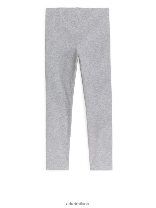 vestiario esso ARKET bambini leggings in jersey a costine grigio melange 6F0F6L1592