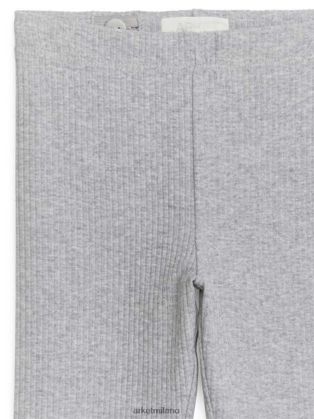 vestiario esso ARKET bambini leggings in jersey a costine grigio melange 6F0F6L1592