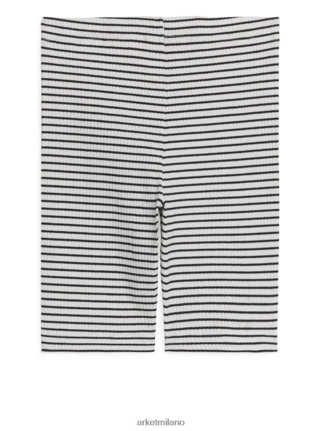 vestiario esso ARKET bambini pantaloncini da bicicletta a coste bianco sporco/nero 6F0F6L1552