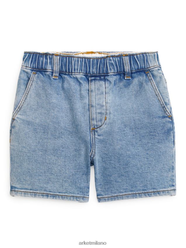 vestiario esso ARKET bambini pantaloncini in denim elasticizzato azzurro 6F0F6L1541