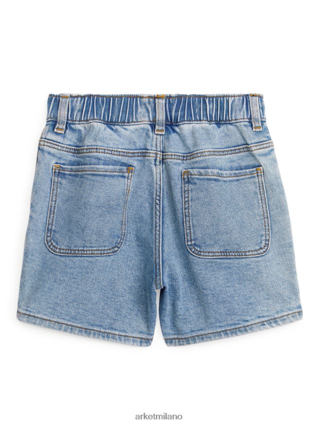vestiario esso ARKET bambini pantaloncini in denim elasticizzato azzurro 6F0F6L1541