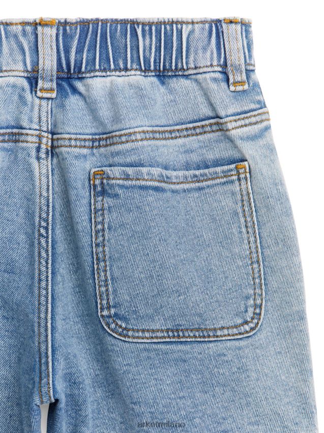 vestiario esso ARKET bambini pantaloncini in denim elasticizzato azzurro 6F0F6L1541