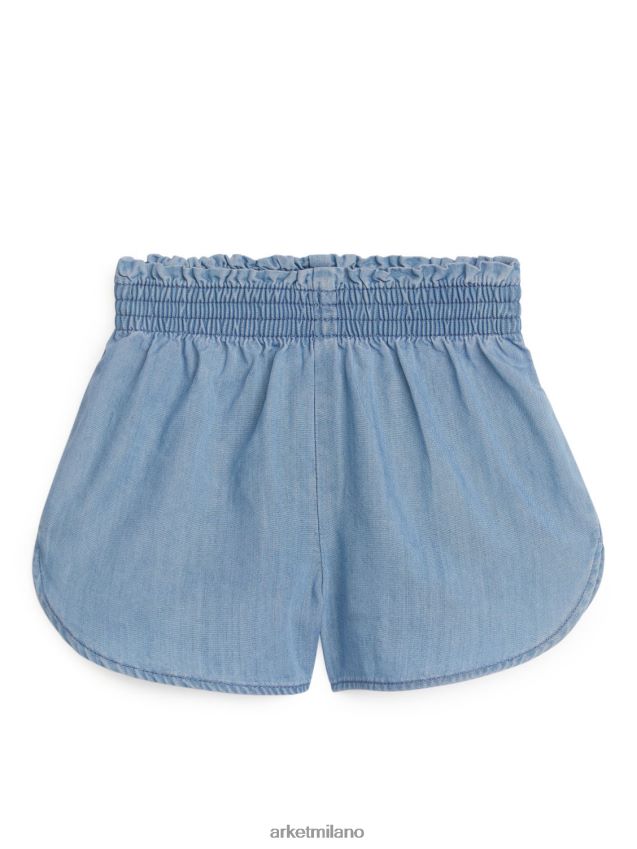 vestiario esso ARKET bambini pantaloncini in denim lyocell azzurro 6F0F6L1554