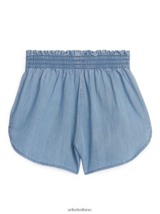 vestiario esso ARKET bambini pantaloncini in denim lyocell azzurro 6F0F6L1554