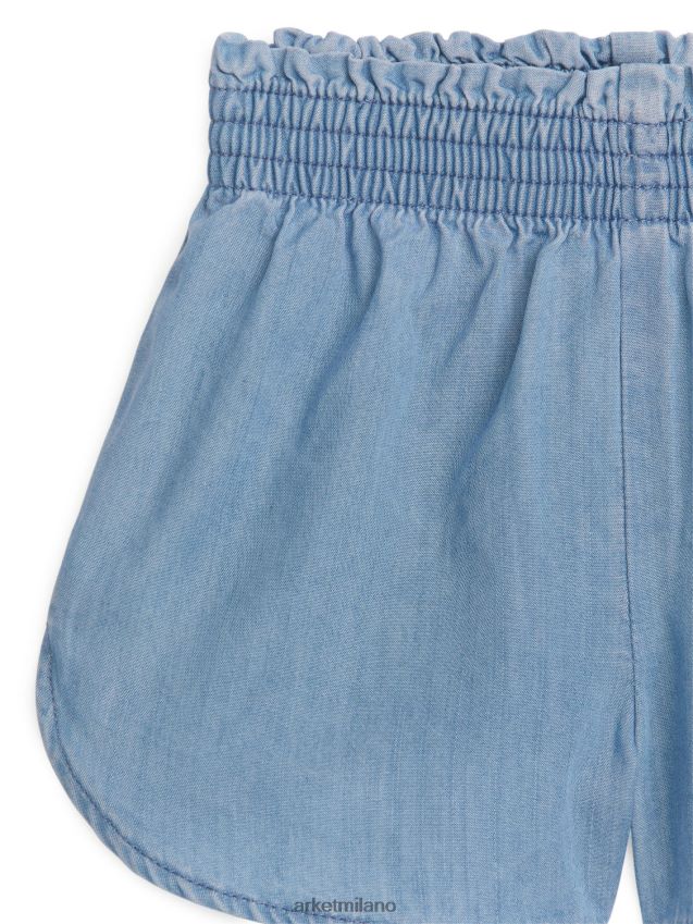 vestiario esso ARKET bambini pantaloncini in denim lyocell azzurro 6F0F6L1554
