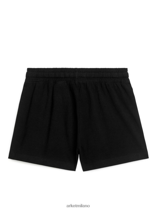 vestiario esso ARKET bambini pantaloncini in maglia rilassati nero sporco 6F0F6L1565