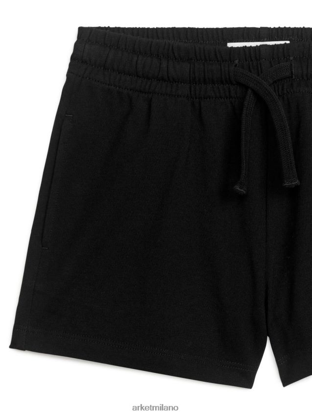 vestiario esso ARKET bambini pantaloncini in maglia rilassati nero sporco 6F0F6L1565