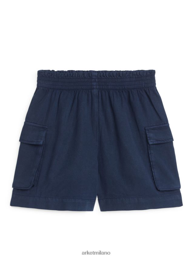 vestiario esso ARKET bambini pantaloncini pratici in lyocell blu scuro 6F0F6L1538