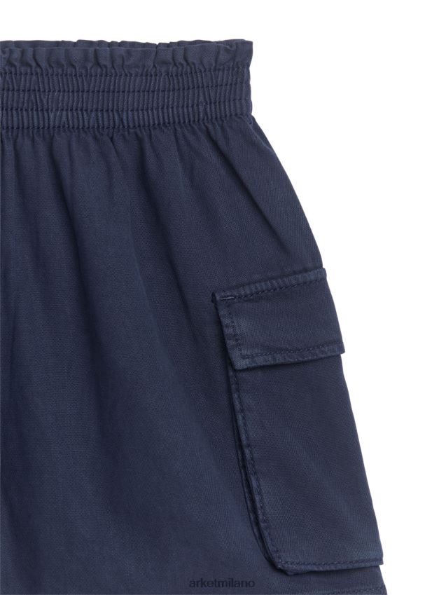 vestiario esso ARKET bambini pantaloncini pratici in lyocell blu scuro 6F0F6L1538