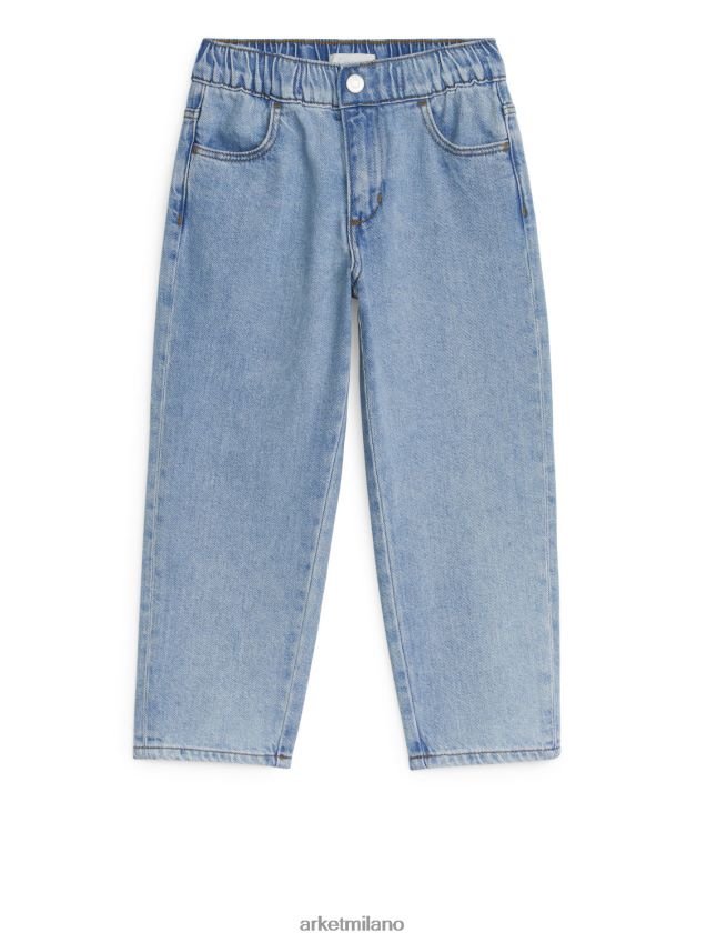 vestiario esso ARKET bambini pantaloni in denim con chiusura azzurro 6F0F6L1588