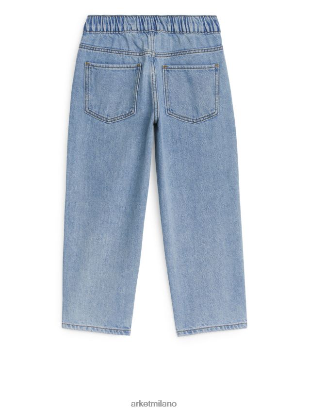 vestiario esso ARKET bambini pantaloni in denim con chiusura azzurro 6F0F6L1588