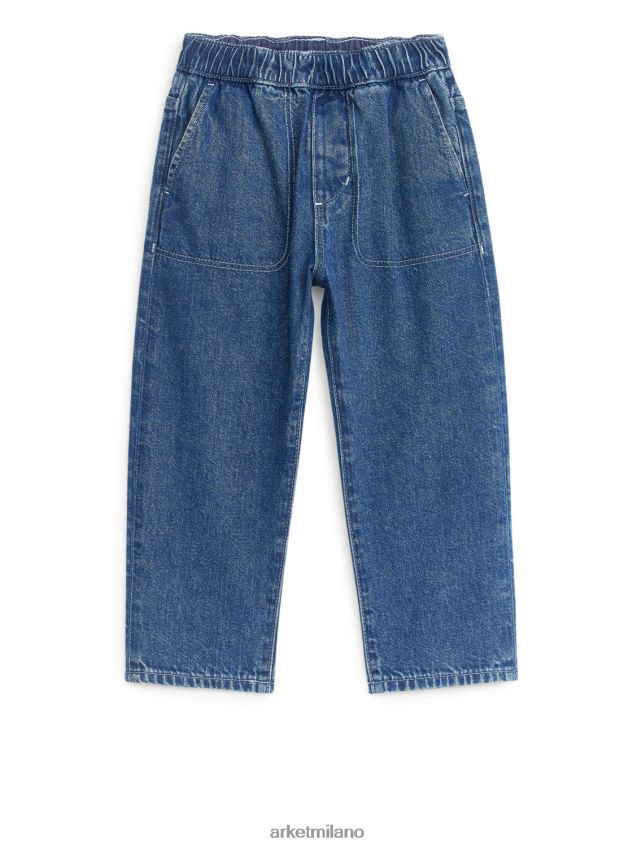 vestiario esso ARKET bambini pantaloni in denim rilassati blu 6F0F6L1577