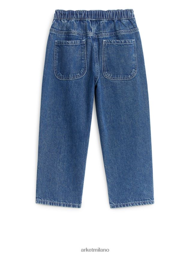 vestiario esso ARKET bambini pantaloni in denim rilassati blu 6F0F6L1577