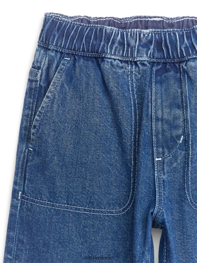 vestiario esso ARKET bambini pantaloni in denim rilassati blu 6F0F6L1577