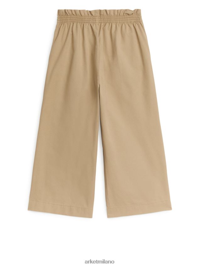 vestiario esso ARKET bambini pantaloni larghi di cotone beige 6F0F6L1540