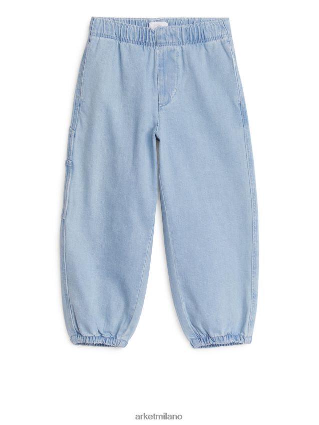 vestiario esso ARKET bambini pantaloni utili in denim blu 6F0F6L1569