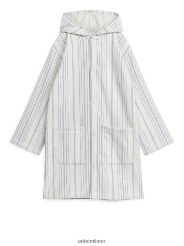 vestiario esso ARKET bambini accappatoio da spiaggia in cotone bianco blu 6F0F6L1667