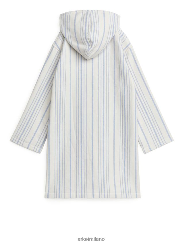 vestiario esso ARKET bambini accappatoio da spiaggia in cotone bianco blu 6F0F6L1667