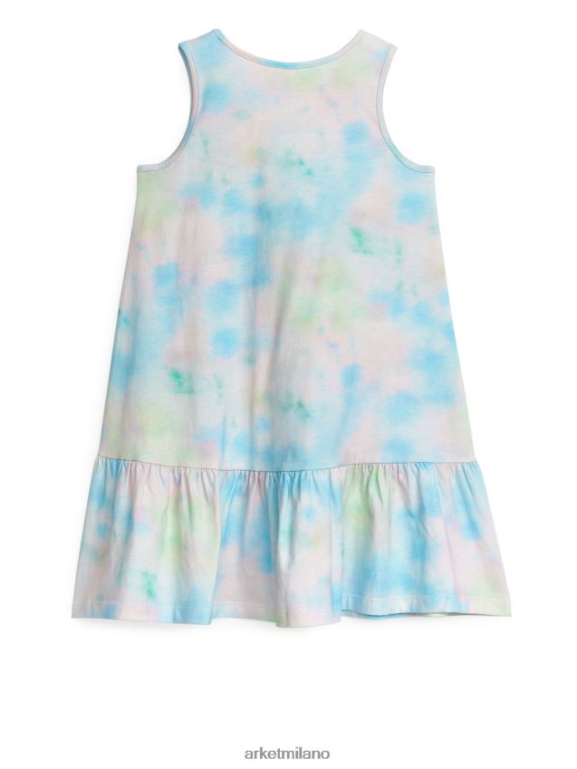 vestiario esso ARKET bambini Abito in jersey con volant bianco/tinta 6F0F6L1370