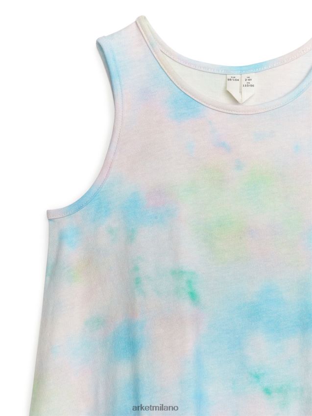 vestiario esso ARKET bambini Abito in jersey con volant bianco/tinta 6F0F6L1370