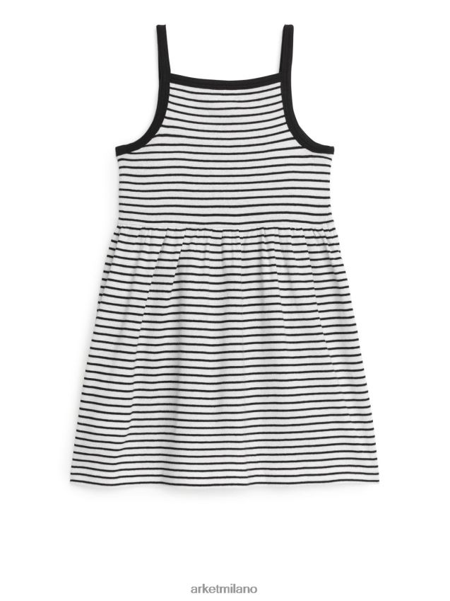vestiario esso ARKET bambini abito con spalline in jersey strisce nere 6F0F6L1378