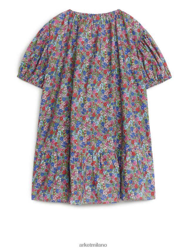 vestiario esso ARKET bambini abito in cotone arricciato multi/fiori 6F0F6L1371
