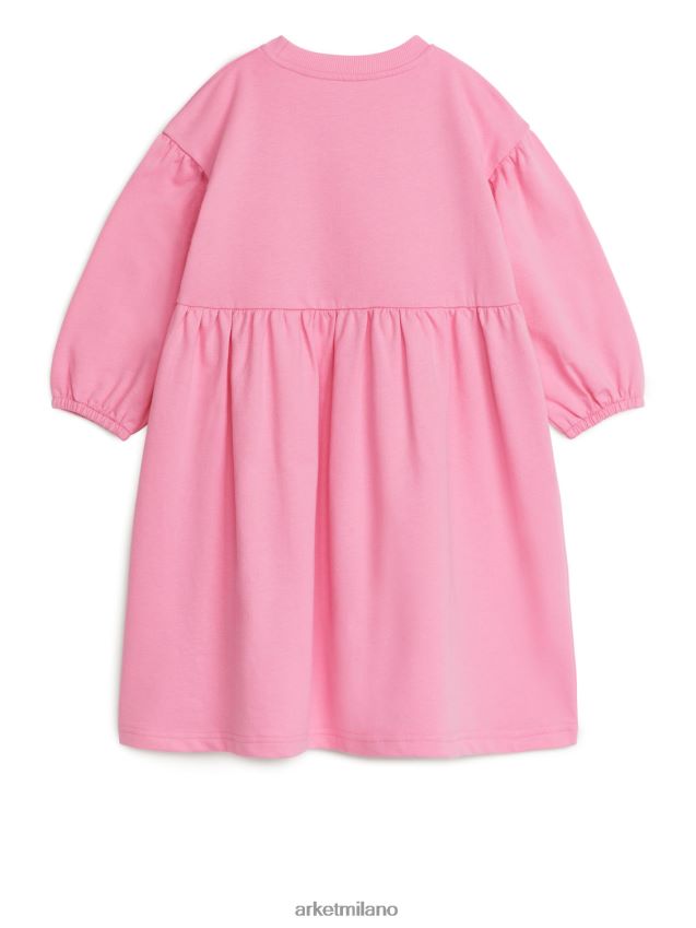vestiario esso ARKET bambini abito in spugna arricciata rosa/ghepardo 6F0F6L1374