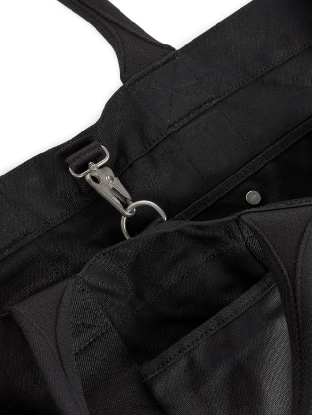 borse esso ARKET unisex Borsa tote in tela multitasche nero 6F0F6L749
