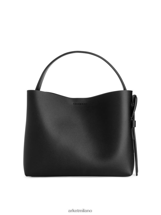 borse esso ARKET unisex borsa a tracolla in pelle nero 6F0F6L745