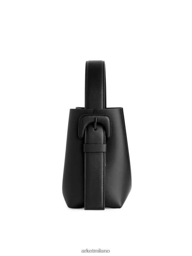 borse esso ARKET unisex borsa a tracolla in pelle nero 6F0F6L745