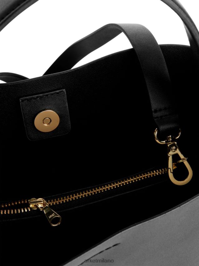 borse esso ARKET unisex borsa a tracolla in pelle nero 6F0F6L745