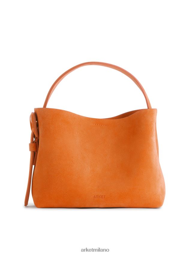 borse esso ARKET unisex borsa a tracolla in pelle scamosciata arancia 6F0F6L741