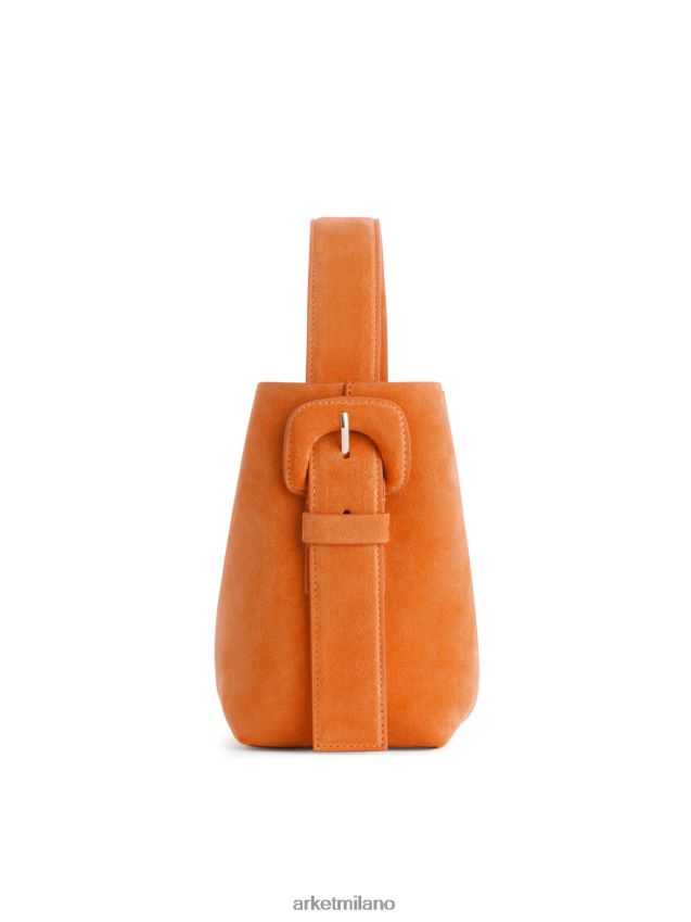 borse esso ARKET unisex borsa a tracolla in pelle scamosciata arancia 6F0F6L741