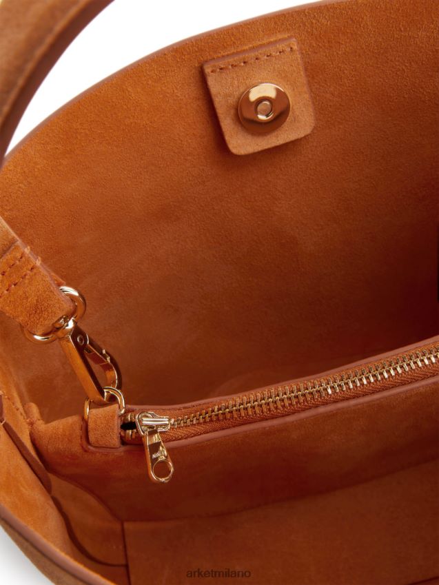 borse esso ARKET unisex borsa a tracolla in pelle scamosciata arancia 6F0F6L741