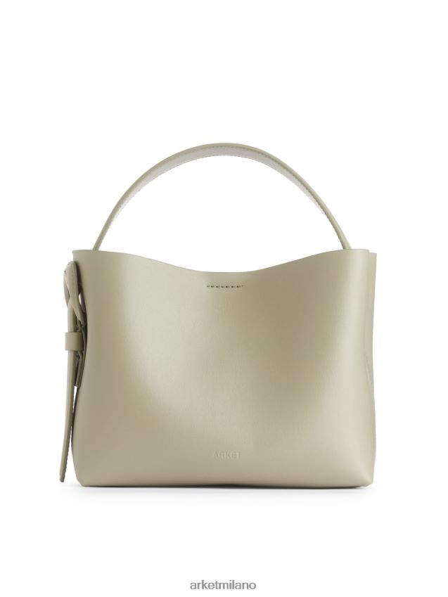borse esso ARKET unisex borsa a tracolla in pelle verde kaki chiaro 6F0F6L743