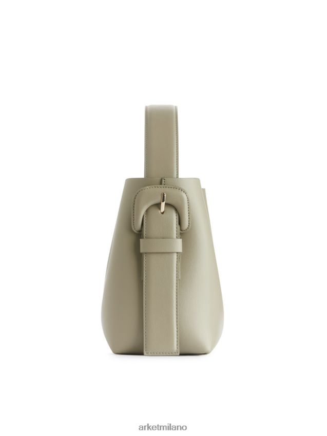 borse esso ARKET unisex borsa a tracolla in pelle verde kaki chiaro 6F0F6L743