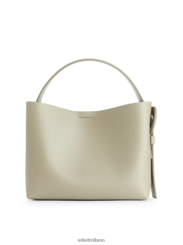 borse esso ARKET unisex borsa a tracolla in pelle verde kaki chiaro 6F0F6L743