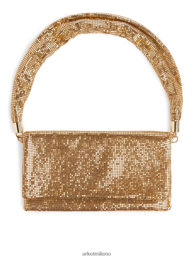 borse esso ARKET unisex borsa a tracolla metallica oro 6F0F6L770