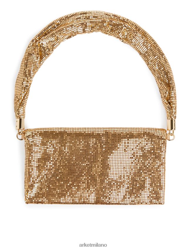 borse esso ARKET unisex borsa a tracolla metallica oro 6F0F6L770