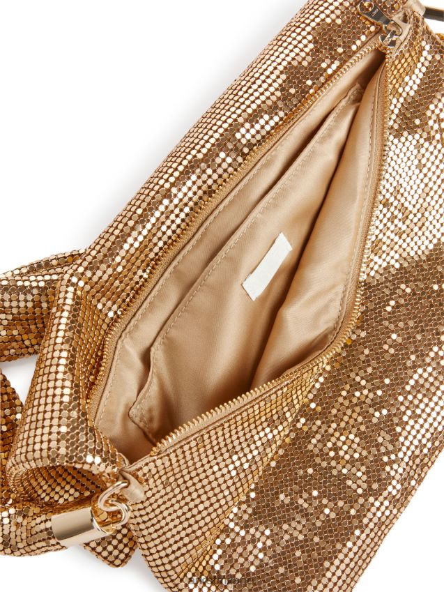 borse esso ARKET unisex borsa a tracolla metallica oro 6F0F6L770